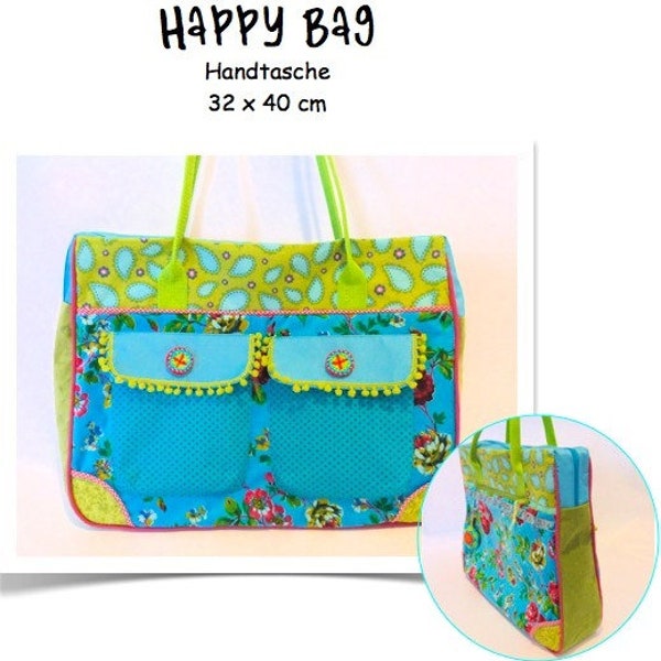 Anleitung Schultertasche Happy Bag im Stoffmix