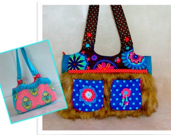 ebook/instructions for a colorful bag-daisy
