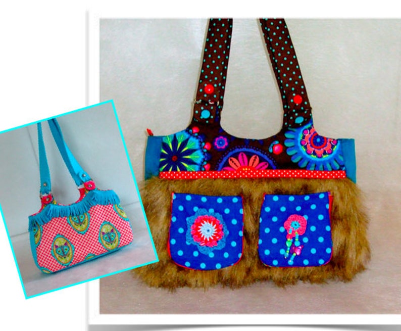 ebook/instructions for a colorful bag-daisy image 1
