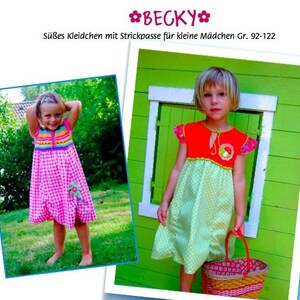 ebook dress "Becky" with knitted yoke size 92-122