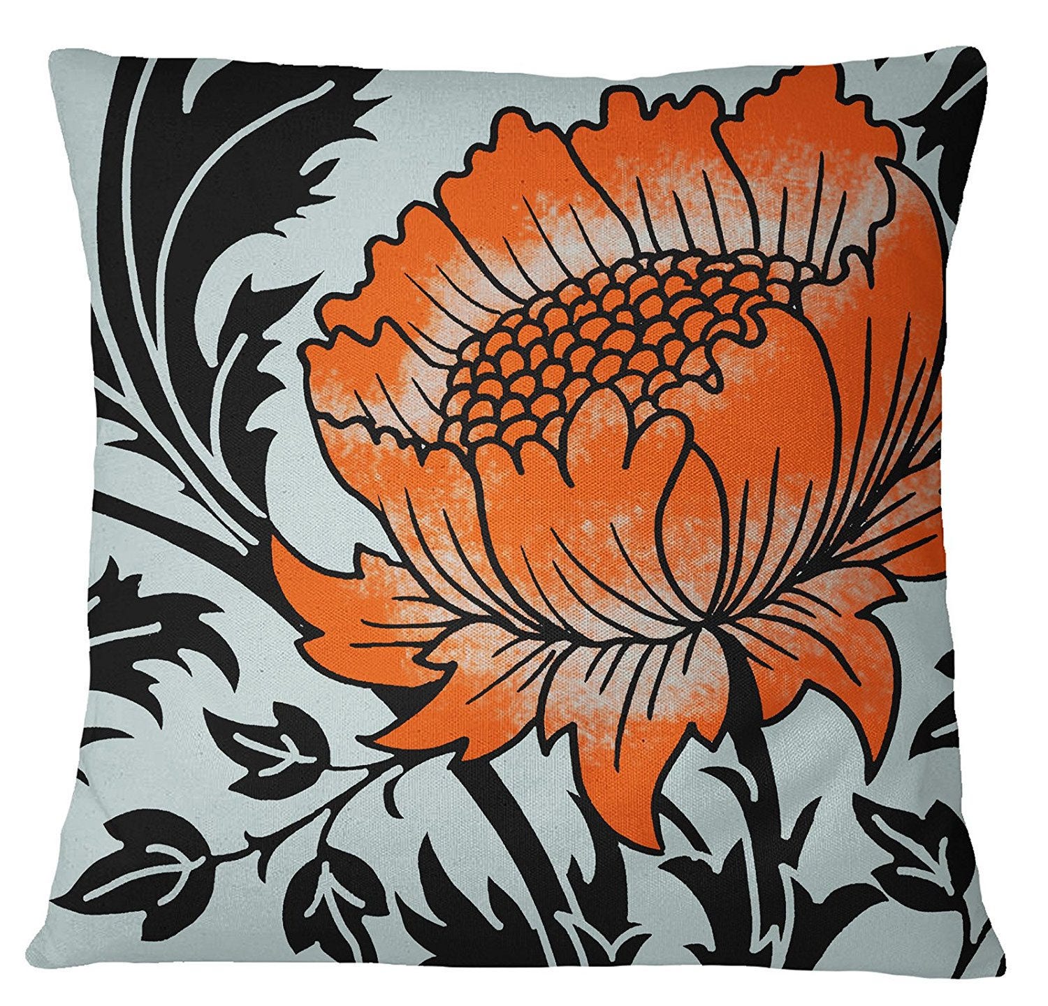 Floral Printed Blue Pillow Case Decorative Cushion Cover Etsy