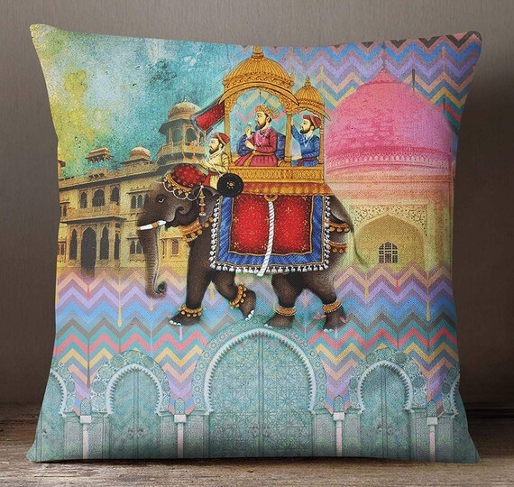 elephant print pillow