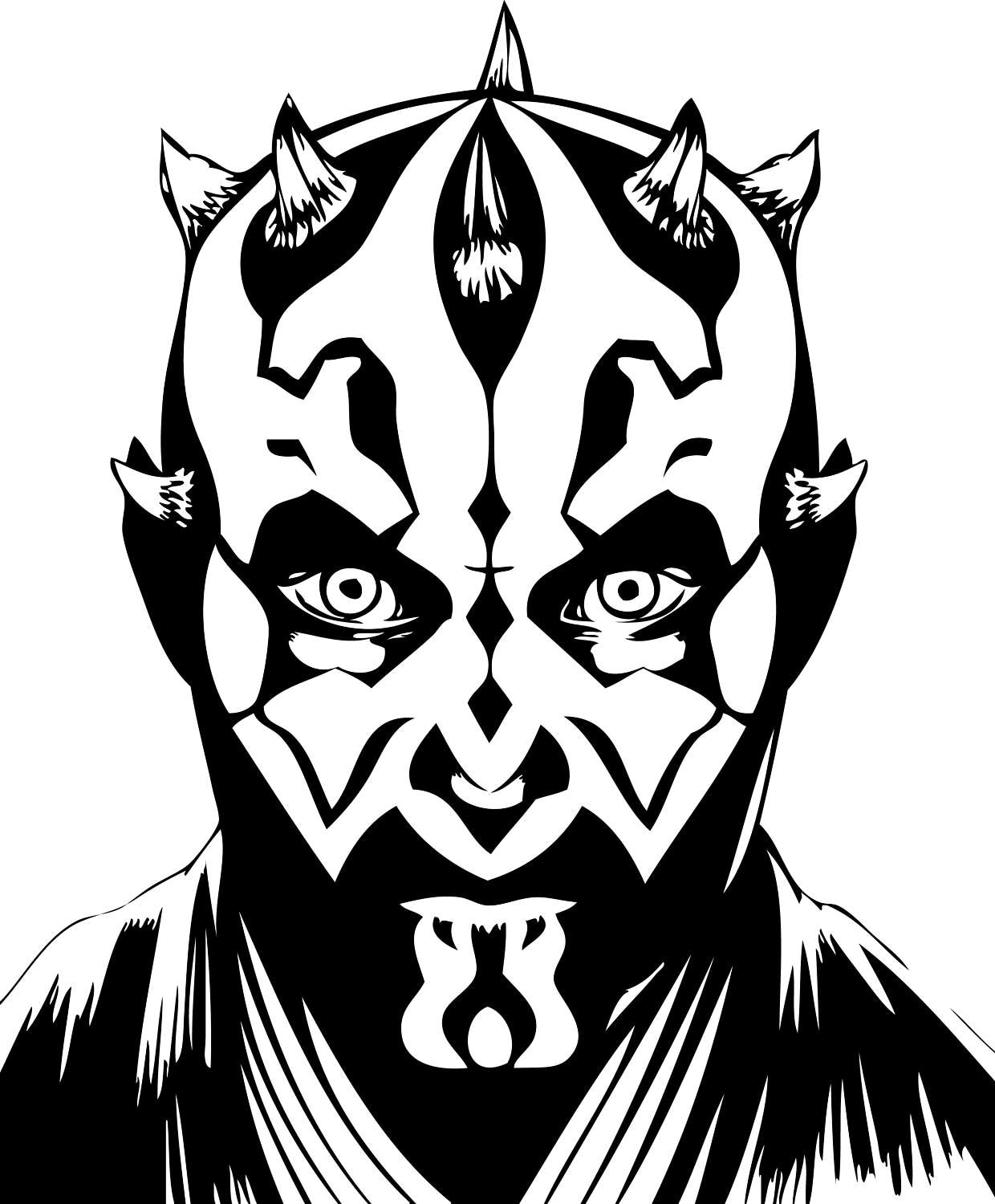 darth maul pumpkin stencil