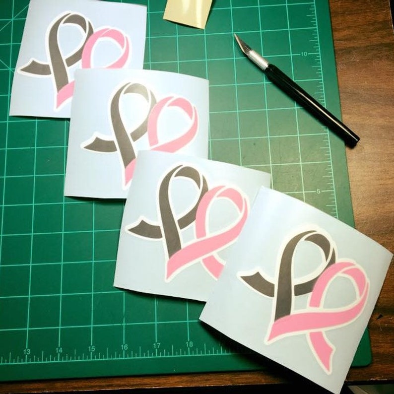 Awareness Ribbon Heart Awareness decal | Etsy
