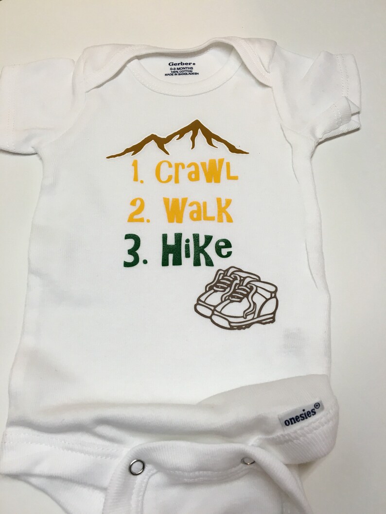 Infant Bodysuit Crawl Walk Hike Hiking baby infant hiking Etsy