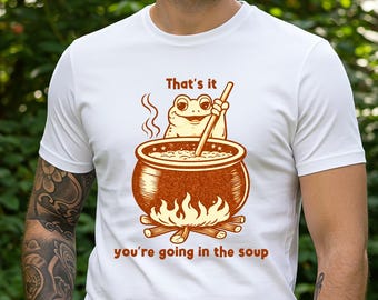 Rolig groda-t-shirt, mörk humor meme-t-shirt, vintage-grafik