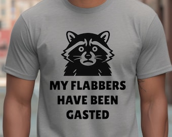 My Flabbers Have Been Gasted Minimalist Raccoon T-Shirt