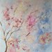 Sakura Bloom Gentle Original Intuitive painting Spring Romantic mood Bridal Gift Bedroom Decor Contemporary Wall Art Feng Shui Love Beauty