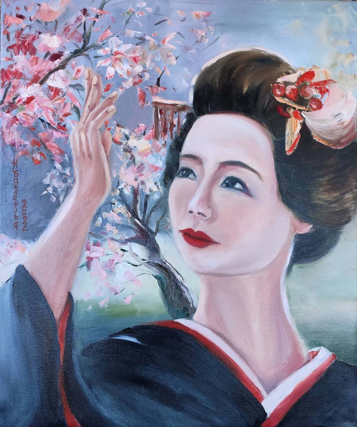 日本画 女性の肖像画 - メルカリ