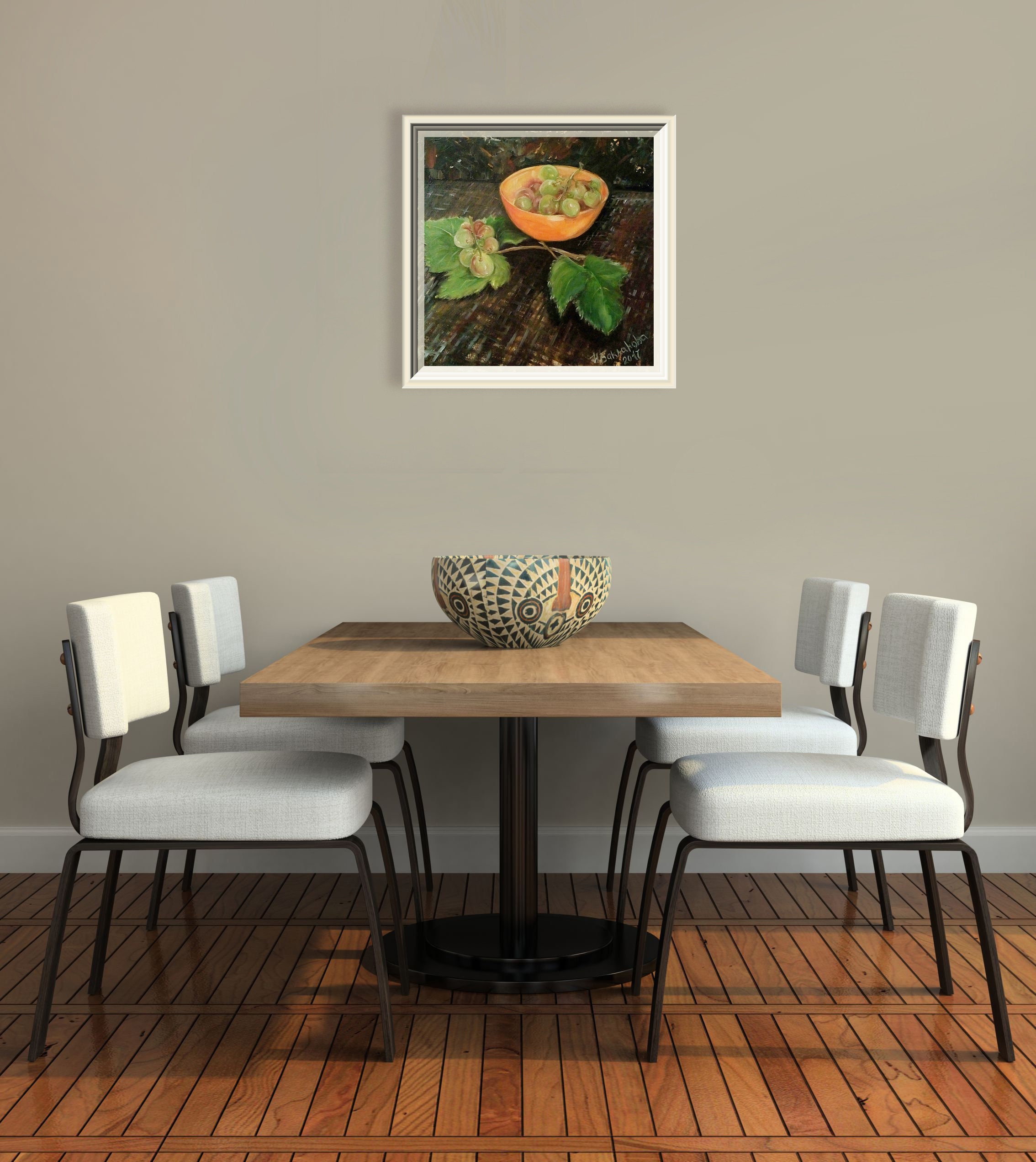 20x16 Vertical Dining Still Life Framed Burlap Wall Art – Hearth, Polystyrene Frame