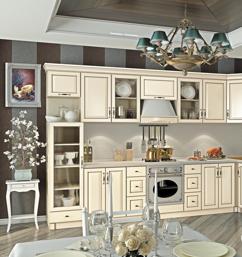 This laconic painting is filled with symbols from different cultures but will complement your home. In Feng Shui, lavender is associated with peace, tranquility, and spiritual healing. It is believed to invite positive energy, reduce stress, and promote relaxation, making it a popular choice for creating a harmonious and serene atmosphere in homes.