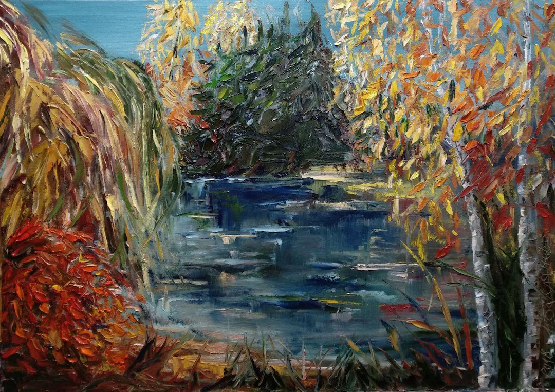 Autumn Fire Impasto Wall Art main image 0
