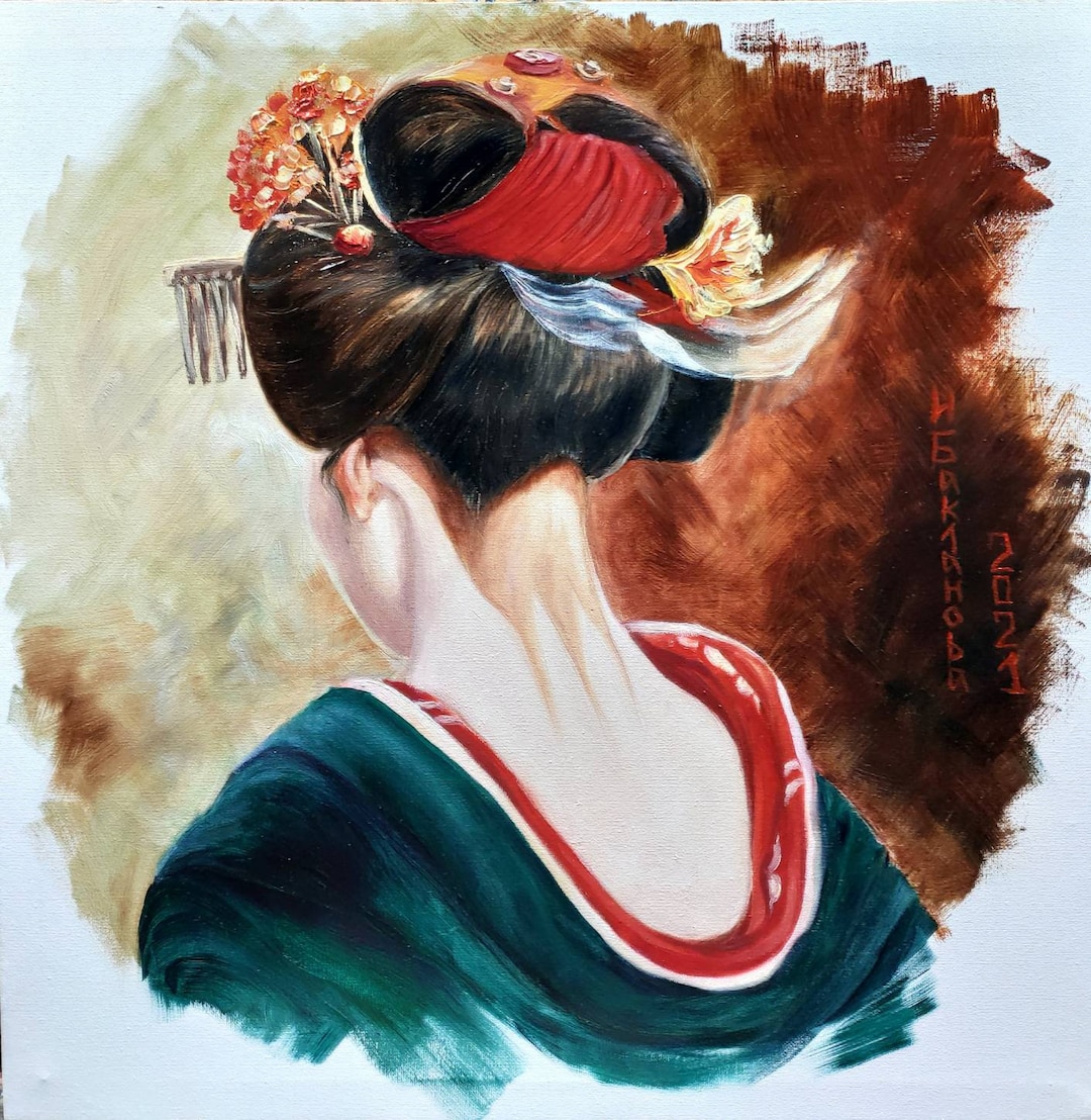 少女　上尚司　油彩画　真作　girl Japanesetraditional il_1080xN.2994532010_1f5t.jpg