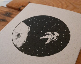 Carnet en papier d'herbe Envole-moi vers la lune