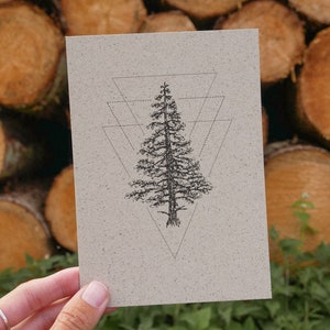 Postkarte Graspapier Into the woods