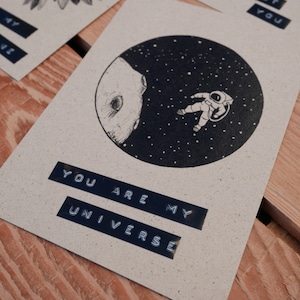 Carta erba cartolina Tu sei il mio universo