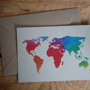 Cartão postal de grama de papel Globetrotter