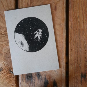 Postal papel hierba Llévame a la luna