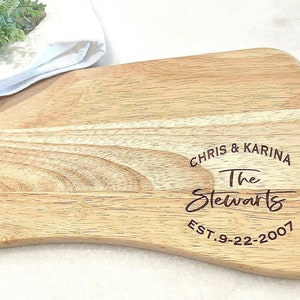 Charcuterie Board Personalized Serving Board with Handle Monogrammed Personalized Cheese Board Engagement Gift Bridal Shower Gift Newlywed