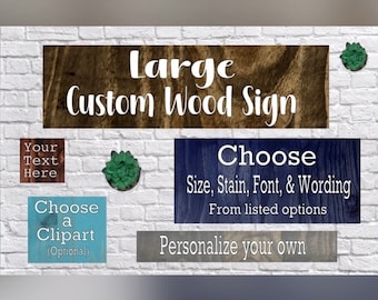 Personalized Large Wood Sign, Custom Quote Sign