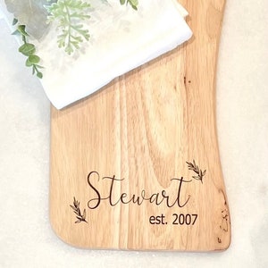 Charcuterie Board Personalized Serving Board with Handle Monogrammed Personalized Cheese Board Engagement Gift Bridal Shower Gift Newlywed