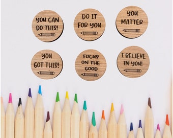 Wooden Pocket Hug Token, Inspirational Keepsake Charm, Student Encouragement Gift