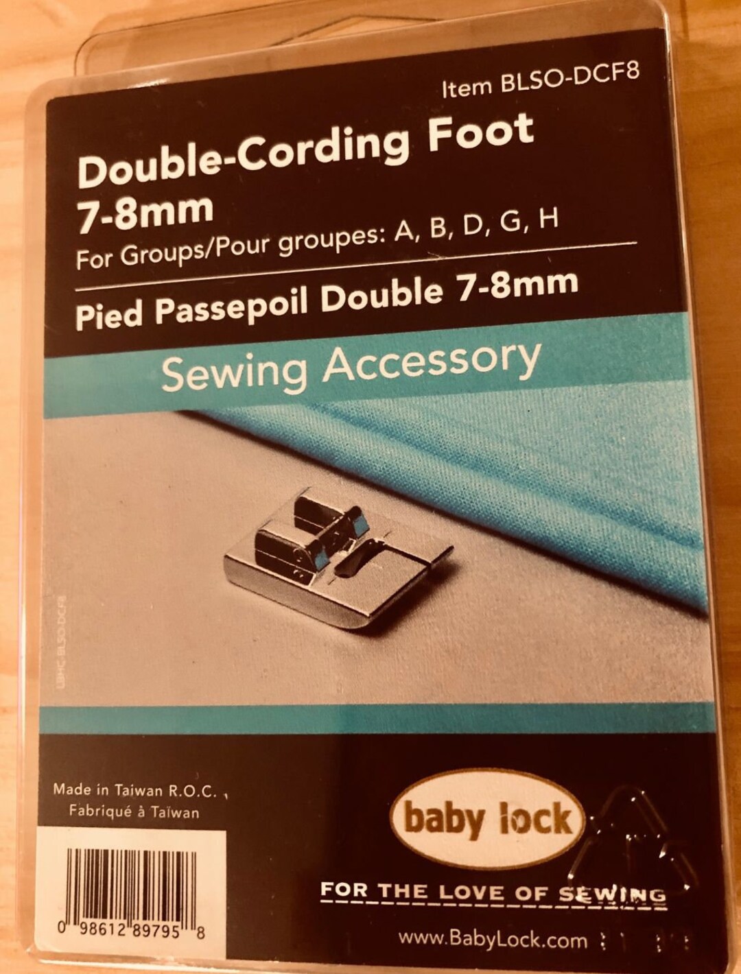 Baby Lock Double Cording Foot BLSODCF8 Etsy