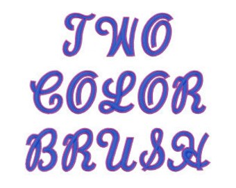 Two Color Brush Script - Machine Embroidery Font - Lettering, Font Set, Two Color Brush Script Font, Machine Embroidery Applique Fonts