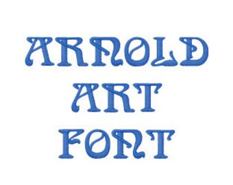 Arnold Art Font - Machine Embroidery Font - Lettering, Alphabet, Font Set, Arnold Art Font, Machine Embroidery Applique Fonts