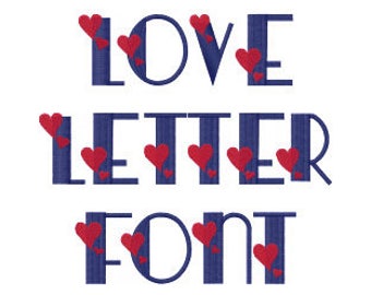 Love Letter Font - Machine Embroidery Font - Lettering, Alphabet, Valentine, Font Set, Love Letter Font, Machine Embroidery Applique Fonts