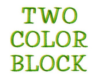 Two Color Block - Machine Embroidery Font - 4 Sizes, Lettering, Alphabet, Font Set, Two Color Block Font, Machine Embroidery Applique Fonts