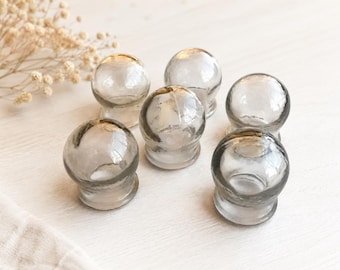 Vintage glasmassagekoppar | Eldkoppar | Vakuummassageterapi | USSR-glaskoppningsset | Medicinska glaskoppar