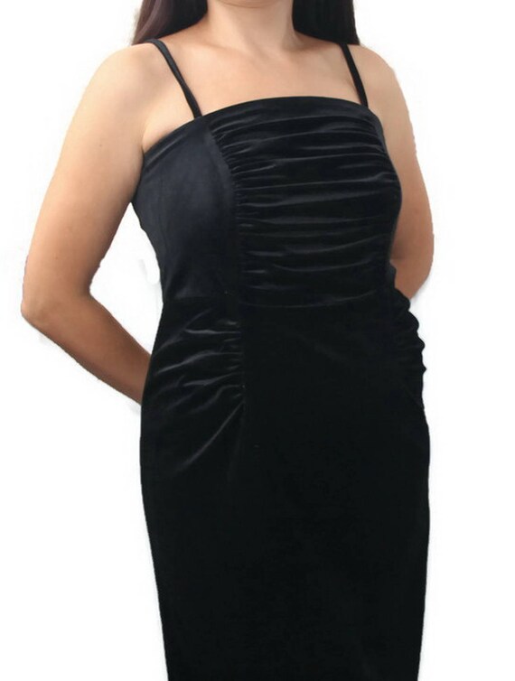 black velvet pencil dress