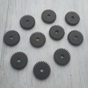 Metall Kleine Zahnräder 10 Stück Bergung Metall Kettenräder Stahl Industrie Teile Steampunk Kunst Handwerk Projekte Vintage Schwarz Zahnräder
