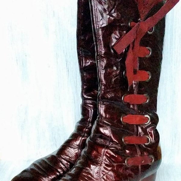 rometty ii vintage smooth leather lace up boots
