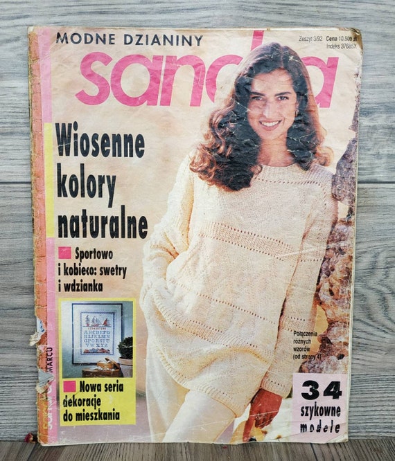 Magazine SANDRA Knitting 1992. Vintage Knitted Patterns. Baby - Etsy