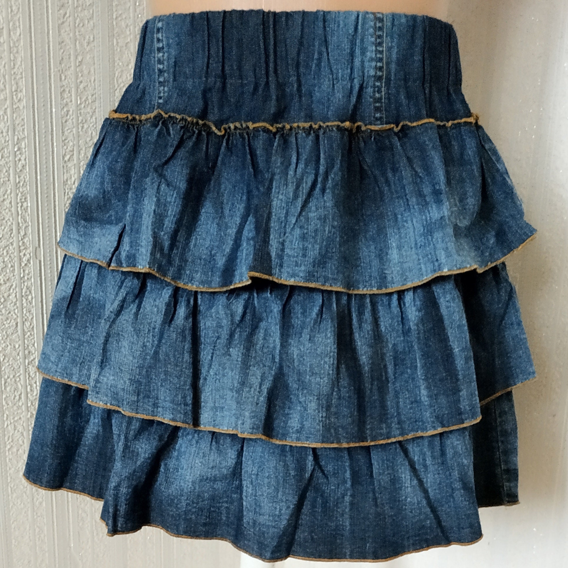 Ensemble de jupe et haut en jean pour filles
