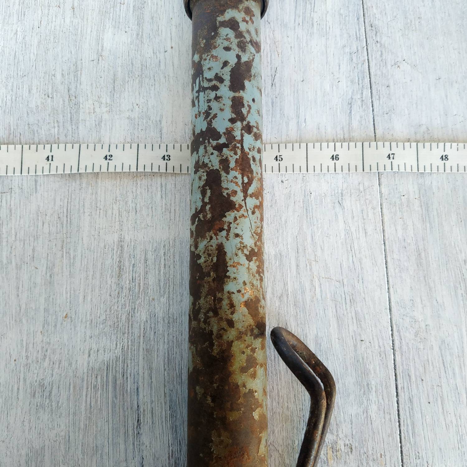Pompe à main vélo vintage avec manche bois