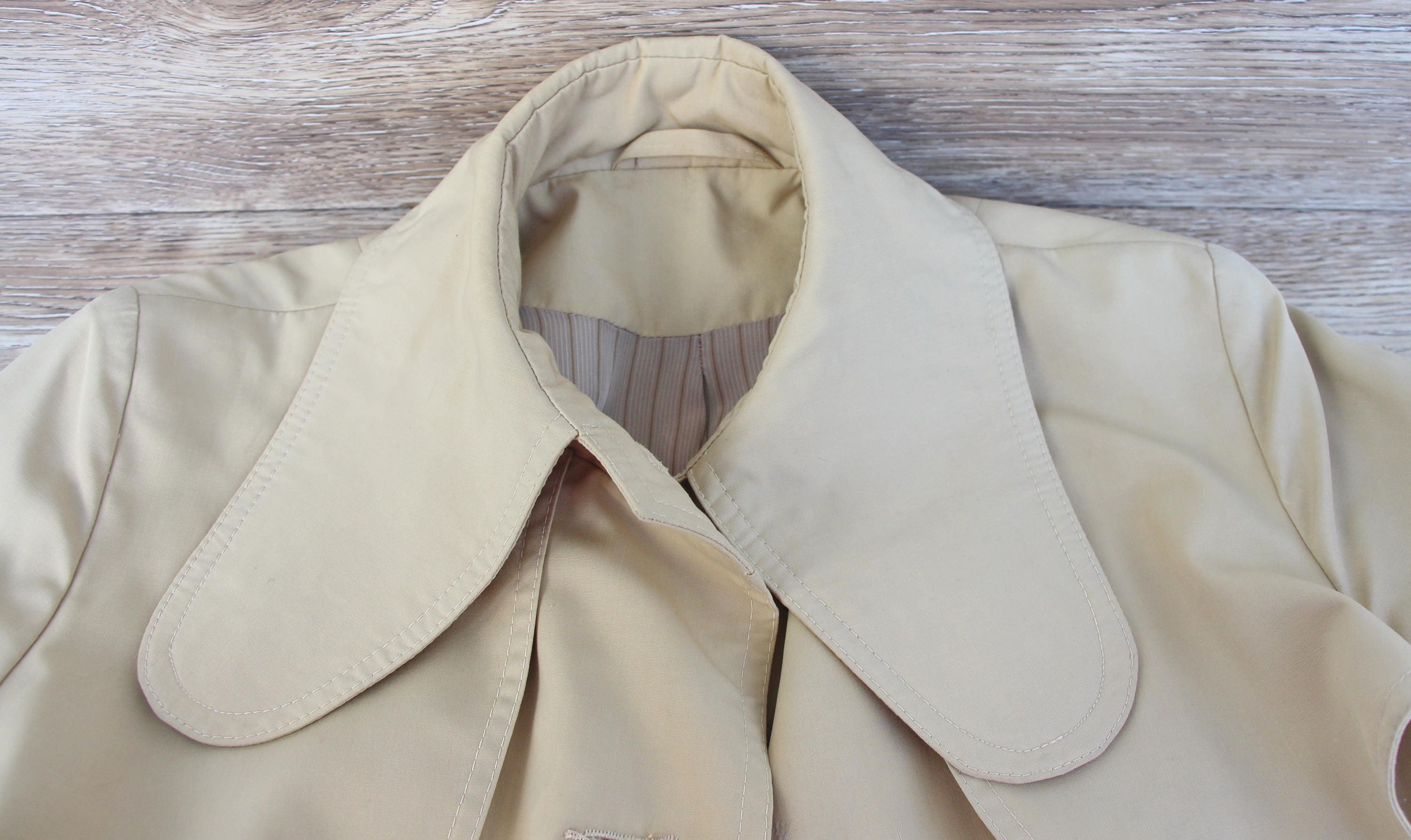 Vintage Womens Trench Coat. Long 70s Belted Trench Coat. Retro - Etsy