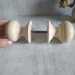 Retro Painted Wood Door Knobs: Farmhouse Cabinet Hardware