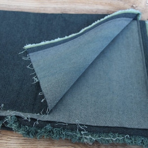 Dark Blue Stretch Denim Fabric: Cotton Elastane Blend