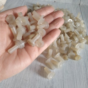 Small Plastic Mushroom Parts: Steampunk Craft Supply
