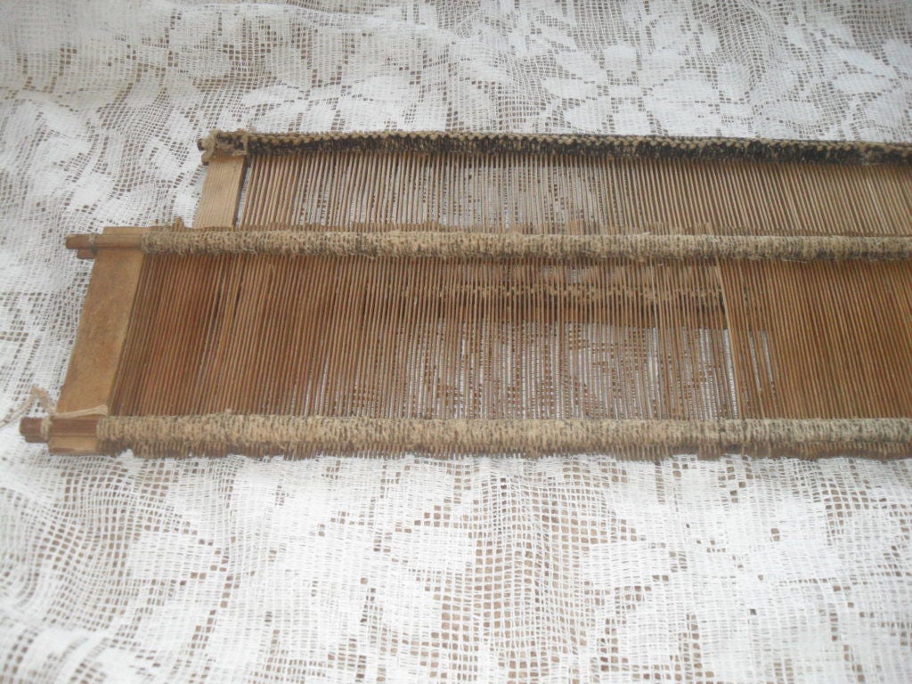 Antique weaving loom part Vintage weaving loom Part of the Etsy
