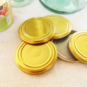 Jars Lids 20 pcs For Canning Laminated Tin Lids Ukrainian Preservation Jars Sealer Retro Cookware Clamp Rustic Home Canning