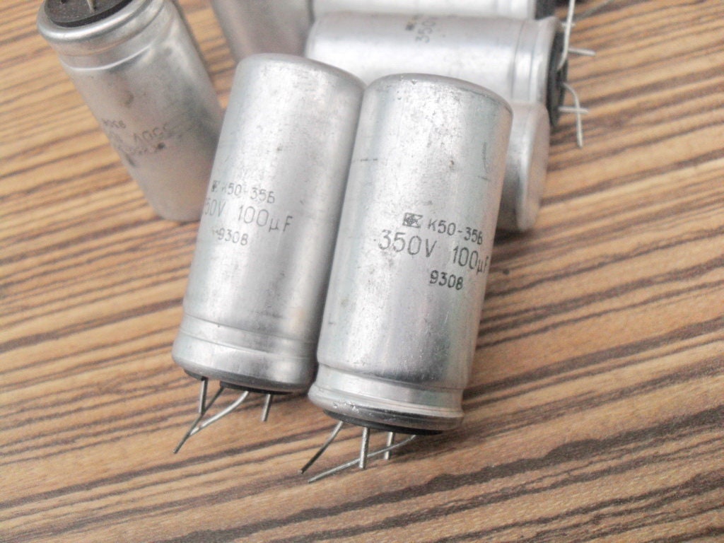 5 Vintage Capacitor, Old Electronic Parts, Steampunk
