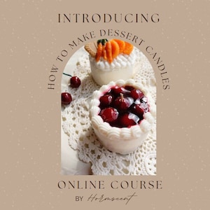 Cake candle video lesson, EBOOK DESSERT CANDLE, digital download