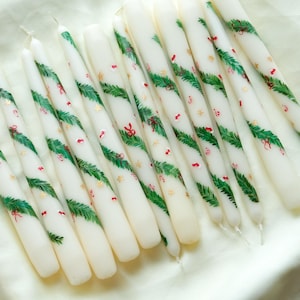 Christmas festival hand painted candle