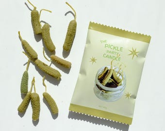 Zestaw 10 świeczek urodzinowych Pickle Beeswax, ozdoba na tort, świeca urodzinowa, dekoracja świec