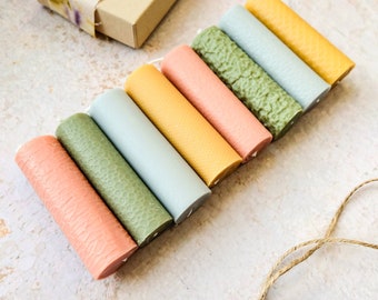 Beeswax candle /rolled candles / pastel candles / wedding candles / child craft / Eco friendly stocking fillet/ Christmas activity