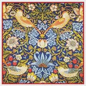 CONFEZIONE da 20 tovaglioli decoupage con motivo iconico Strawberry Thief di William Morris.